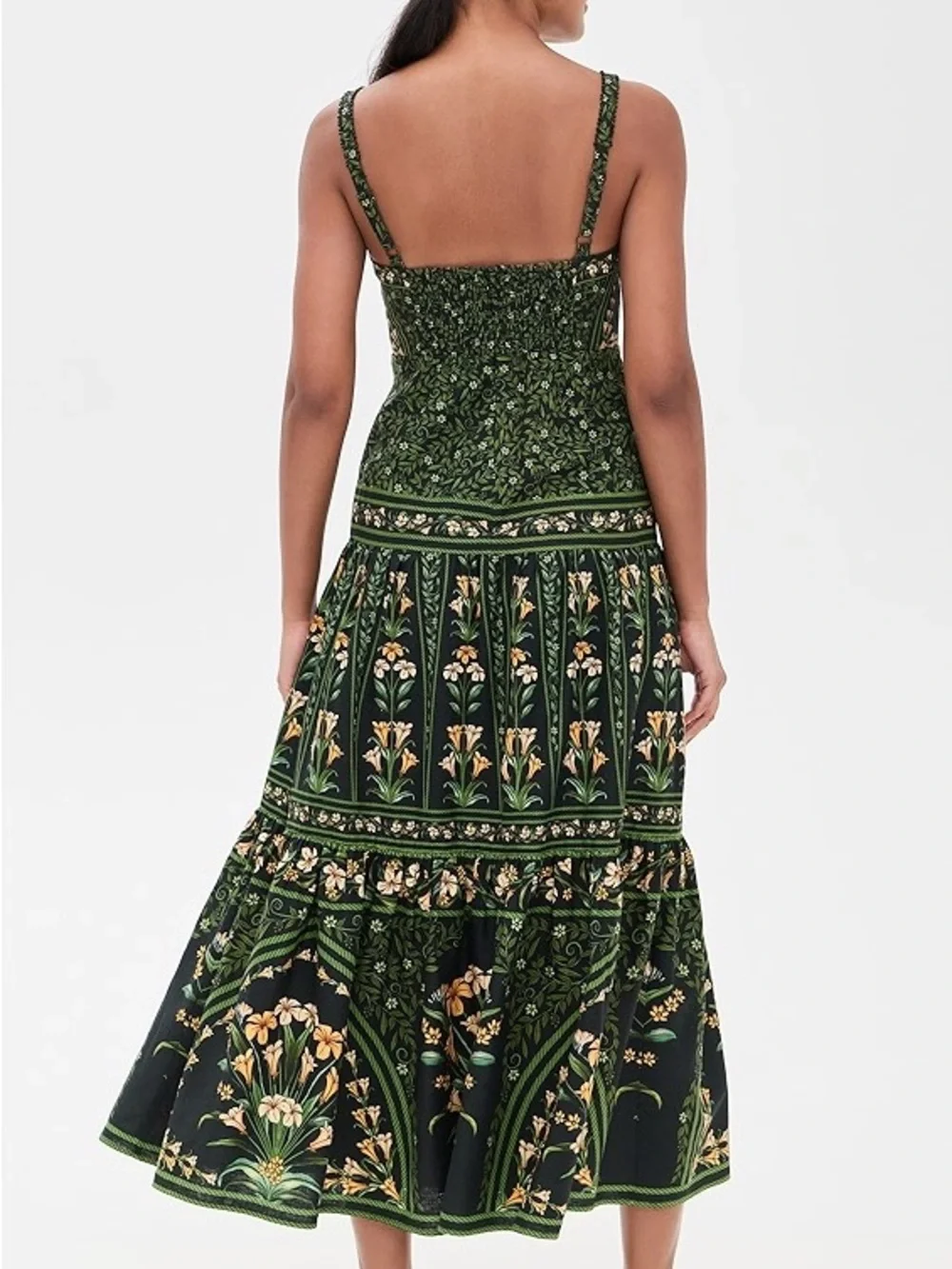 FARM Rio Black and Green Floral Maxi Dress - Picture 2 of 7